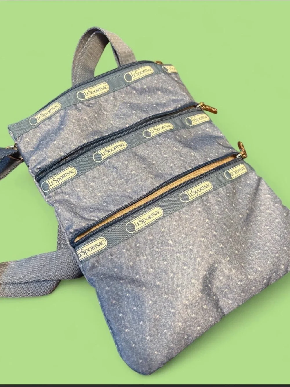 Lesportsac Light Blue Speckled Crossbody Bag